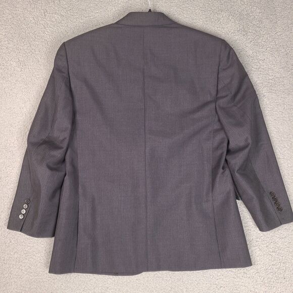 Brooks Brothers Blazer Mens 40 Short Gray Blue Stripe Jacket Mohair Wool England - Picture 14 of 16
